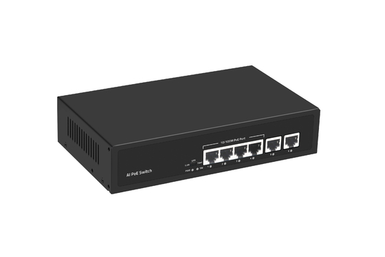 100-240V 포 산업용 이더넷 스위치 6 항구 100M AI RTL8309N