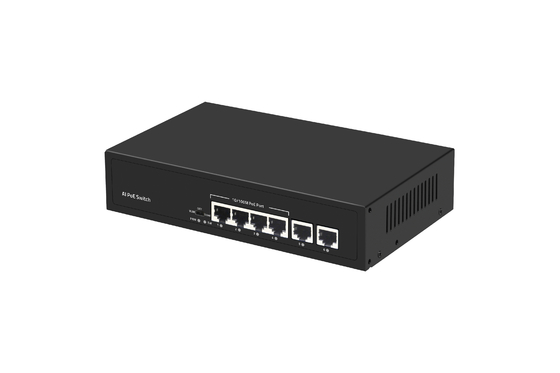 100-240V 포 산업용 이더넷 스위치 6 항구 100M AI RTL8309N